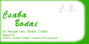 csaba bodai business card